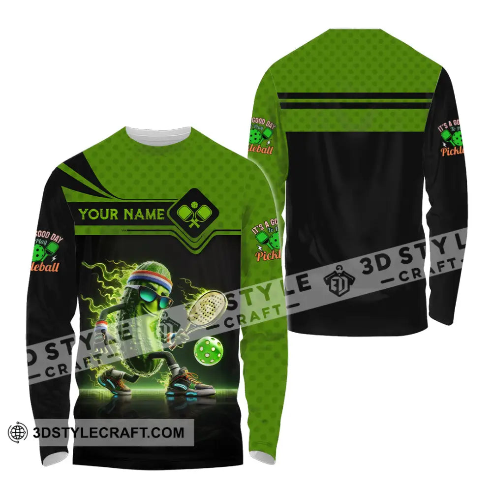 Unisex Shirt Custom Name Pickleball Lover Polo Long Sleeve Gift / S T-Shirt